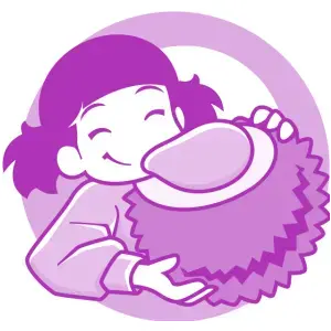 吃榴莲女孩图形81776579